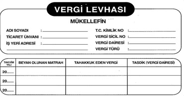 Vergi Levhası